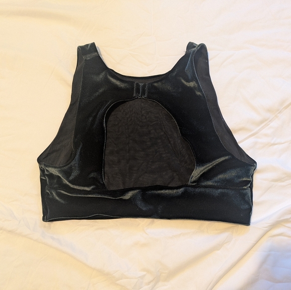 Victoria's Secret Black Velvet Sports Bra - Picture 4 of 5